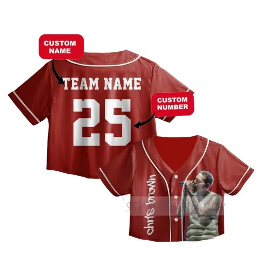 Personalized Breezy Bowl Jersey, Chris Brown Crop top Baseball Jersey