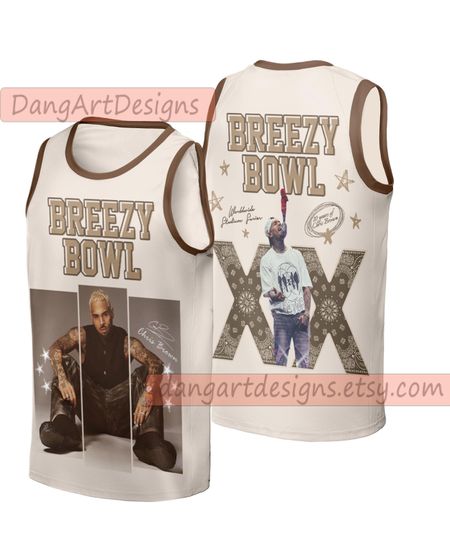 Chris Brown Tour Jersey, Breezy Bowl XX 2025 Tank top Jersey, Breezy Bowl XX 2025 Jersey, Chris Brown Shirt, Breezy Bowl Tee