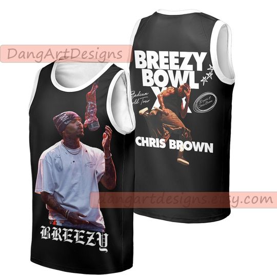 Chris Brown Tour Jersey, Breezy Bowl XX 2025 Tank top Jersey, Breezy Bowl XX 2025 Jersey, Chris Brown Shirt, Breezy Bowl Tee