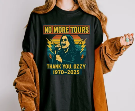 No More Tour Shirt, Ozzy Osbourne Shirt, Rip Ozzy Osbourne 1970–2025, Ozzy Shirt