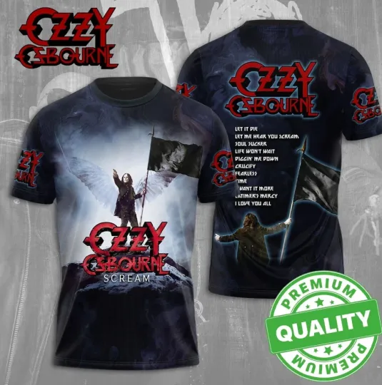 HOT Ozzy Osbourne Shirt 3D AOP 3D T SHIRT FULL SIZE S-5XL