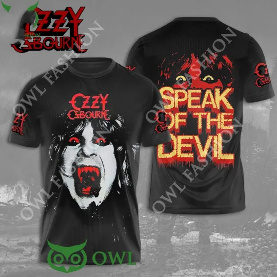 NEW 2 sides Ozzy Osbourne 3D T-shirt All sizes AOP DO2332