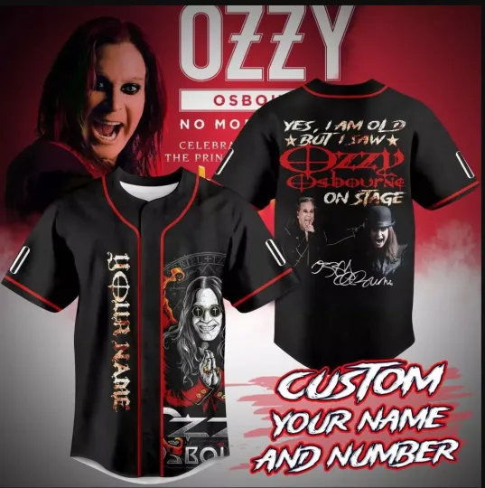 Comfimerch Ozzy Osbourne Baseball Jersey For Fans