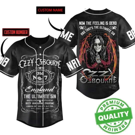 Ozzy Osbourne Now The Feeling Is Dead Baseball Jersey S-5XL SG2289
