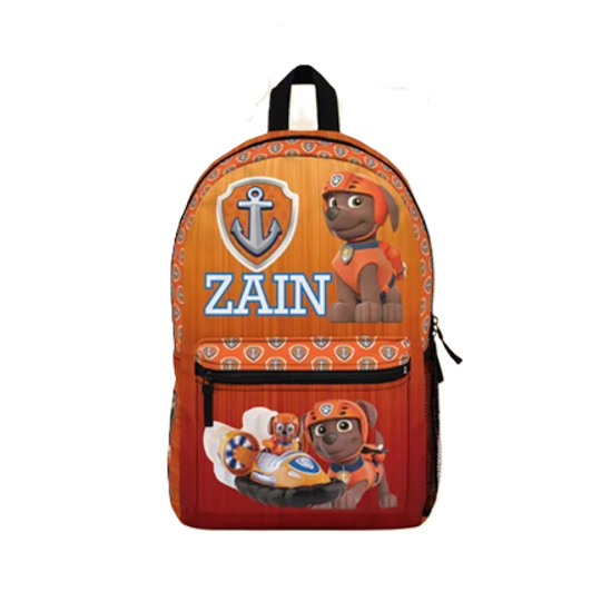 Paw Patrol Zuma Backpack- Personalized Kids Travel Backpack, Back to School Gift