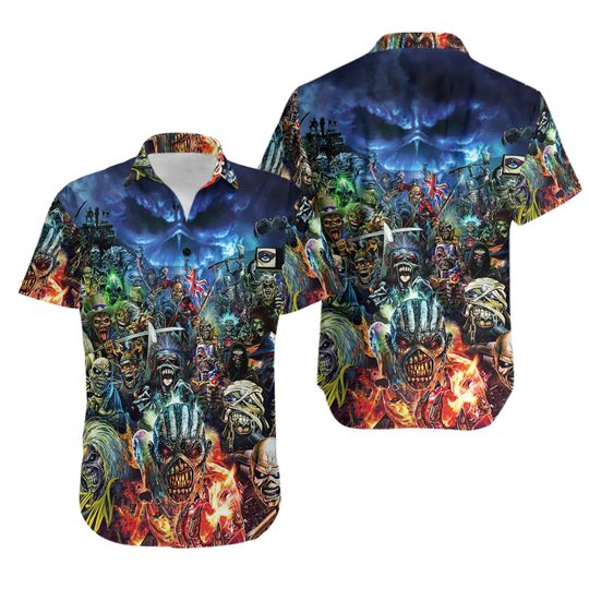 Iron Maiden This Time It Is War 2024 Summer Trend Fan Gifts Hawaiian Shirt