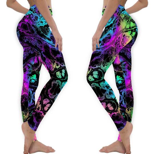 Mens Rave Leggings Trippy rainbow Doof leggings  Meggings Mens Rave leggings