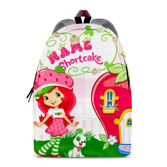 Strawberry Shortcake Personalized Backpack, Custom Name Travel Backpack for Kids