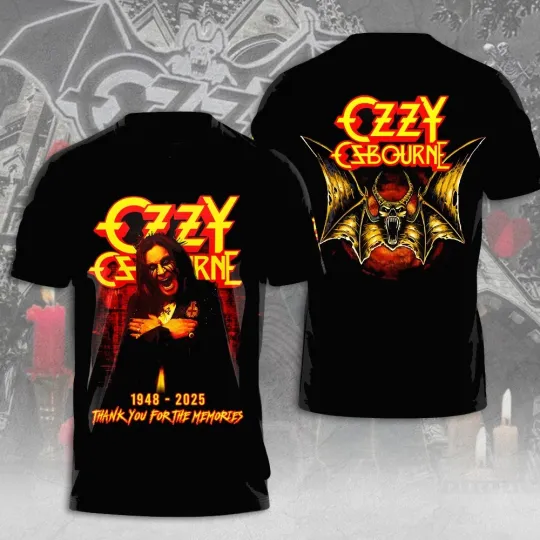 RIP Black Sabbath x Ozzy Osbourne Two Sides T-shirt  Fans Gift