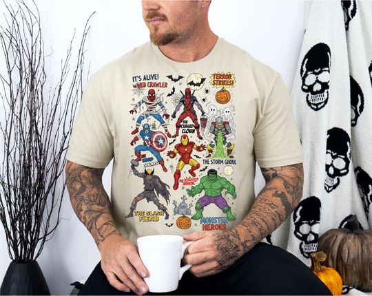 Spooky Avengers T-shirt, Disney Halloween Shirt, Marvel Trick or Treat Halloween Party Shirt, Spiderman Halloween Tshirt