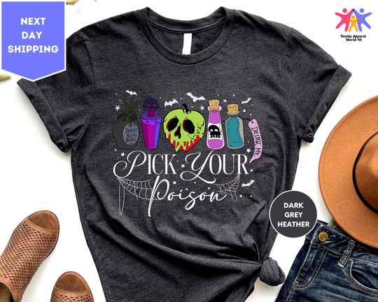 Disney Pick Your Poison Shirt, Halloween Disney Villain Shirt, Kuzco Poison Shirt, Poison Apple Shirt, Disneyland Halloween Shirts