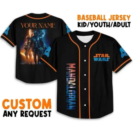 Personalize Starwars Mandalorian Baseball Jersey