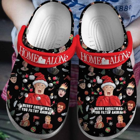 Home Alone Movie Clogs Shoes, Christmas Movie Gift, Funny Christmas Clog Shoes, Christmas Gift