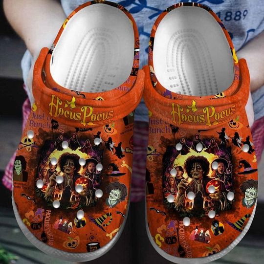 Hocus Pocus Halloween Clog Shoes, It's Just A Bunch Of Hocus Pocus, Funny Witch Shoes, Sanderson Sisters, Halloween Gift
