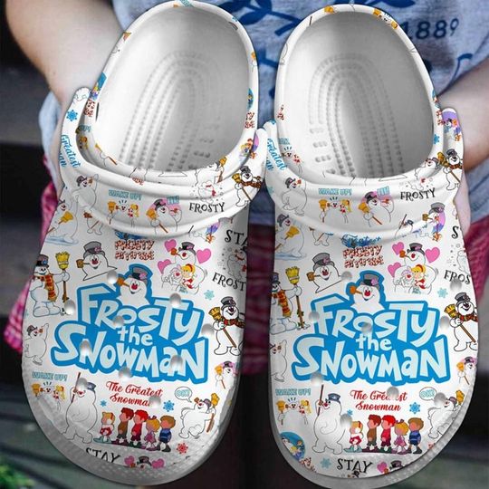 Frosty The Snowman Clogs Shoes, Christmas Cartoon Character, Christmas Shoes, Christmas Gift