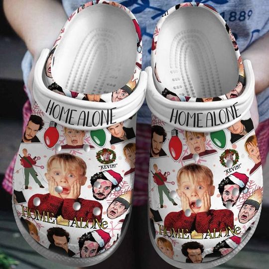 Home Alone Movie Clogs Shoes, Christmas Movie Gift, Funny Christmas Clog Shoes, Christmas Gift