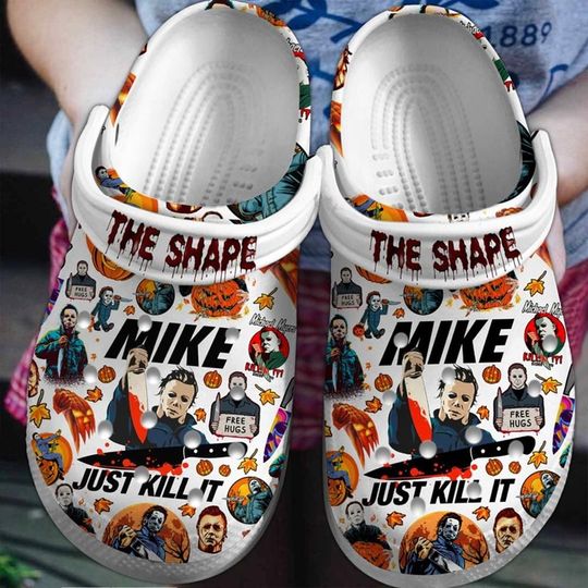 The Shape Halloween Clogs Shoes, Michael Myers Halloween Shoes, Horror Movie Clog Shoes, Halloween Gift