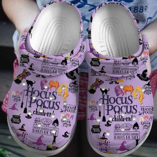 Hocus Pocus I Smell Children Halloween Clog Shoes, It's Just A Bunch Of Hocus Pocus, Funny Witch Shoes, Sanderson Sisters, Halloween Gift