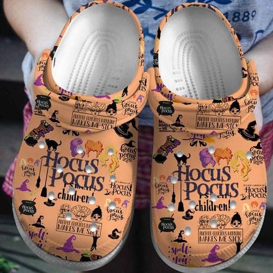 Hocus Pocus I Smell Children Halloween Clog Shoes, It's Just A Bunch Of Hocus Pocus, Funny Witch Shoes, Sanderson Sisters, Halloween Gift