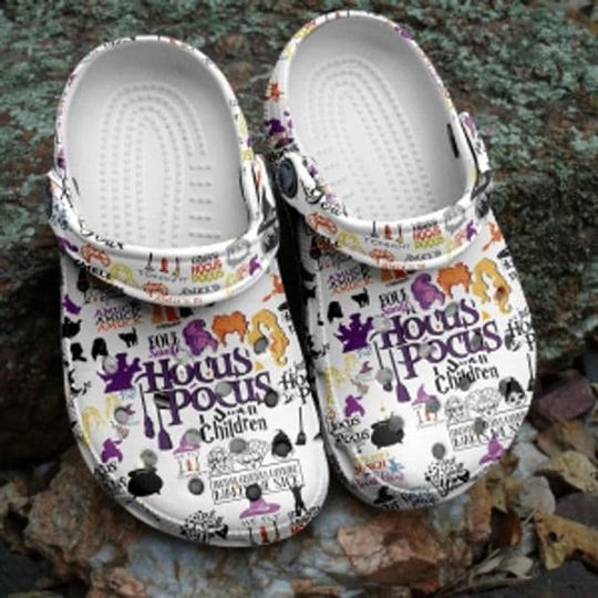 Hocus Pocus Halloween Clog Shoes, It's Just A Bunch Of Hocus Pocus, Funny Witch Shoes, Sanderson Sisters, Halloween Gift