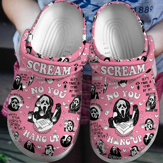 Scream Movie Halloween Clog Shoes, Spooky Season 2025, Retro Scary Movie No You Hang Up, Halloween Movie, Halloween Gift