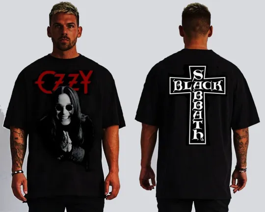 Black Sabbath Ozzy Osbourne Hard Rock Double Sided T-Shirt