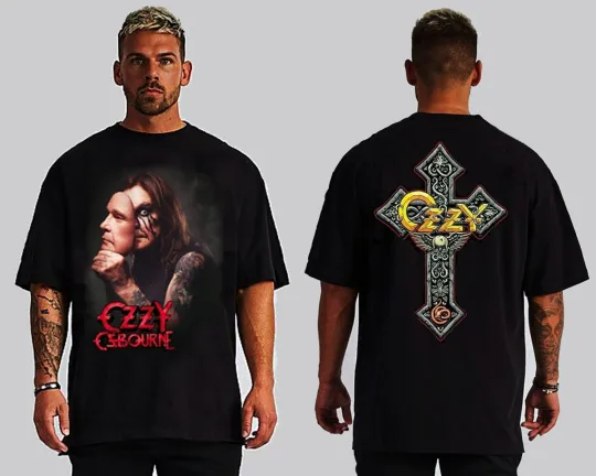 Black Sabbath Ozzy Osbourne Double Sided T-Shirt - Hard Rock Front and Back Print