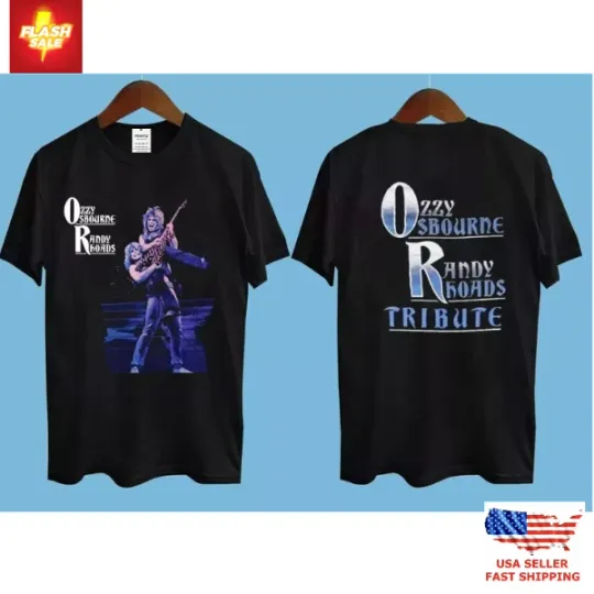 Ozzy Osbourne Randy Rhoads Tribute T-Shirt, Double Sided T-Shirt for Fans
