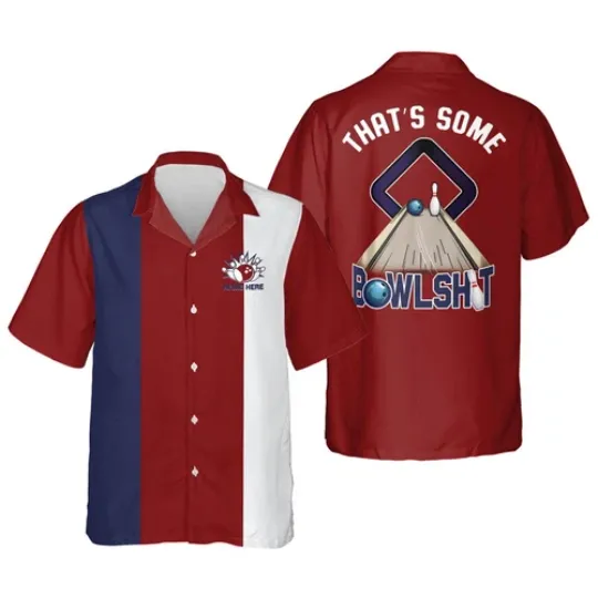 Bowshit Hawaiian Shirts Custom Bowling Shirt Custom Team Bowling