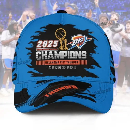 2025 NBA Champions Cap – OKC Thunder Style 03 – Fan Gift Hat