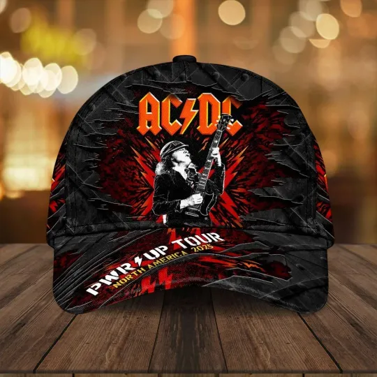 AC.DC Style Adjustable Cap – Vintage Rock Music Fan Tribute Hat