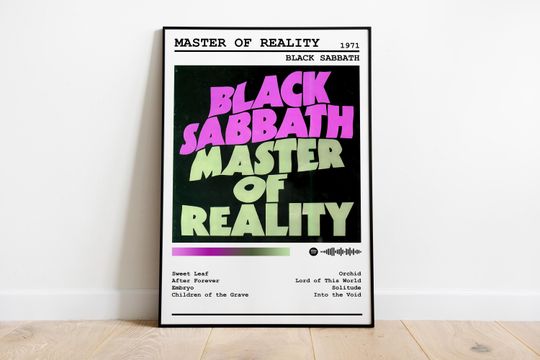 Black Sabbath Poster Print, Master of Reality Album Cover Wall Decor, Music Poster, Room Decor, Music Gift