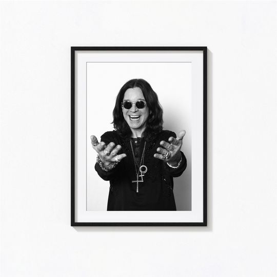 Ozzy Osbourne Print, RIP Ozzy Osbourne Black and White Wall Art, Vintage Print, Photography Prints, Museum Quality Photo Art Print
