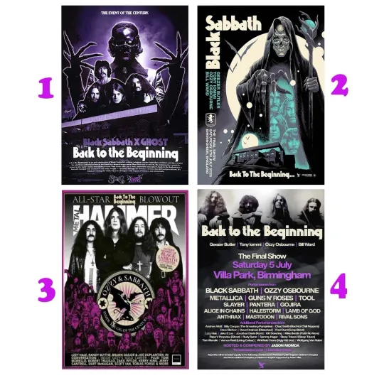 Back To The Beginning Black Sabbath Poster July 5 2025 Birmingham England Vertical Poster