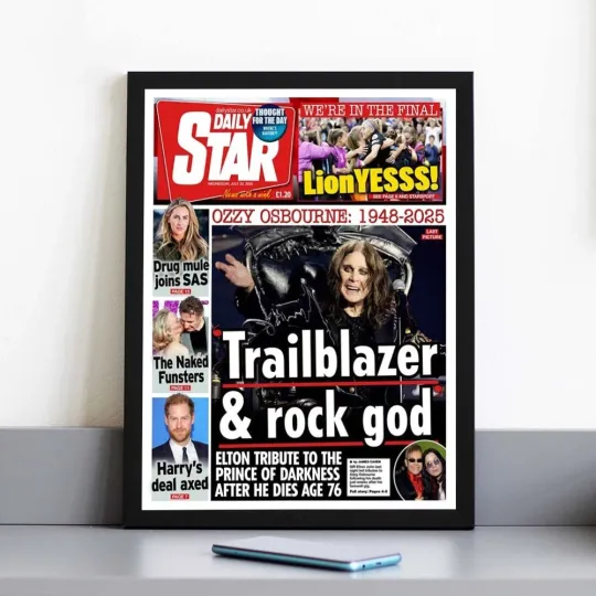 Ozzy Osbourne Tribute Poster with Final Photo, July 23, 2025, Premium Matte Vertical Poster