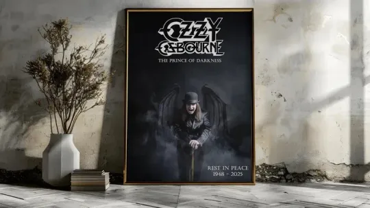 Ozzy Osbourne Memorial Poster RIP Tribute Wall Art Music