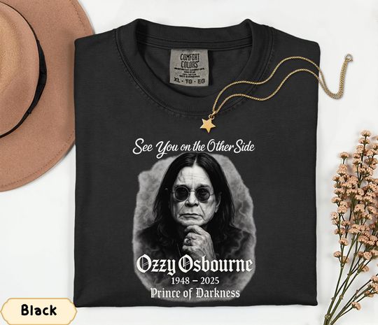 Comfort Colors  See You On The Other Side, RIP Ozzy Tshirt, Ozzy Osbourne, Heavy Metal, The Prince of Darkness, Music Lover Tee, Music Fan