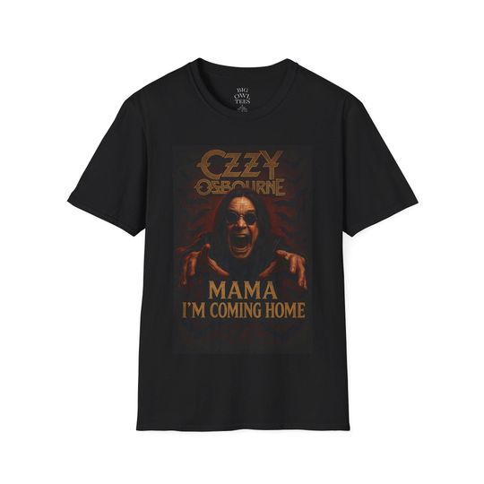 Ozzy Osbourne Tribute Shirt  Mama Im Coming Home Bat Design  Rock Legend Memorial Tee  RIP Ozzy 2025  Vintage Gothic Band Shirt