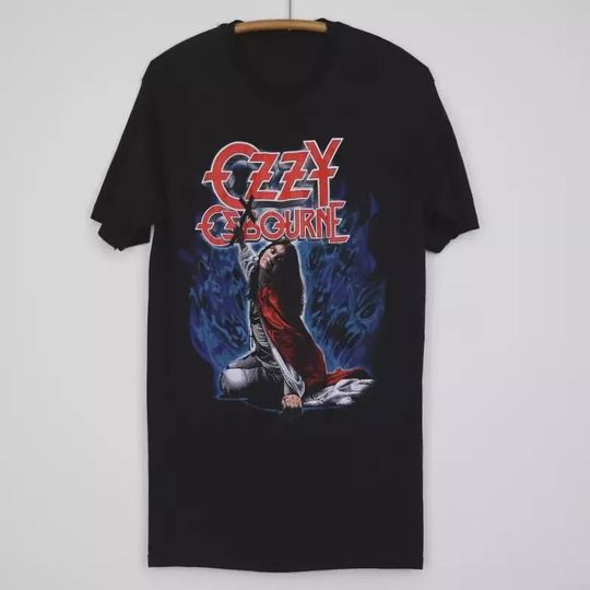 Vintage Graphic 90's Ozzy Osbourne "Blizzard Of Ozz" T-Shirt One Side Size S-4XL
