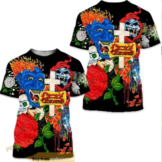 HOT NEW Ozzy Osbourne 3D T-shirt All sizes S to 56XL GC4161
