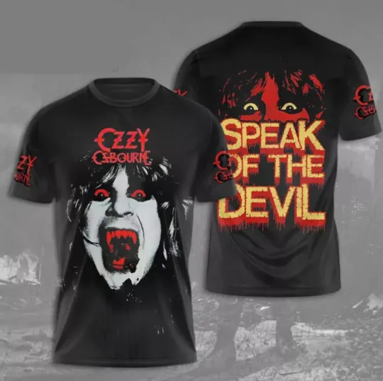 Unisex 3D Ozzy Osbourne Shirt For Men And Women Short Sleeve 3D TShirt Gift