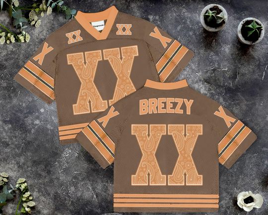 Bandana Natural Brown Mesh Jersey, Concert Jersey, Game Day Commitment Gift