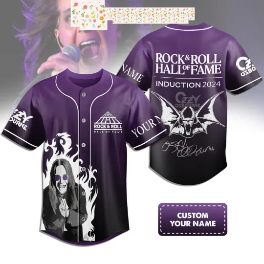 Ozzy Osbourne Introduction Of Rock And Roll 2024 Personalized Baseball Jersey