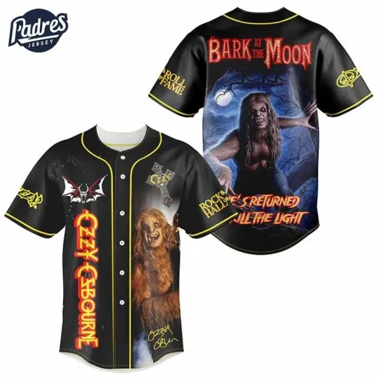 Ozzy Osbourne Bark In The Moon Baseball Jersey
