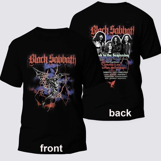 Black Sabbath Back To The Beginning 2025 The Final Show reprint T-Shirt
