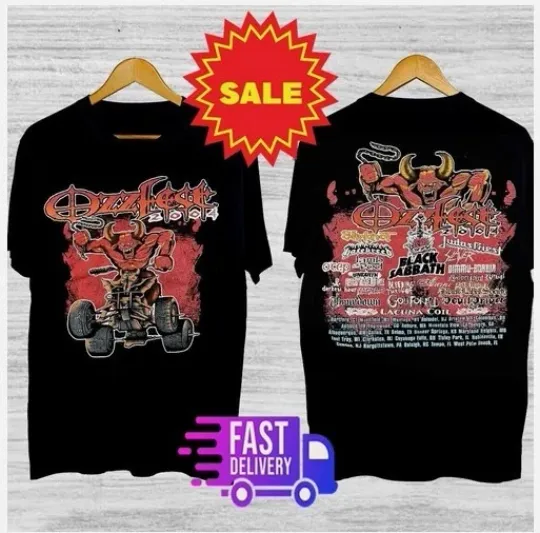 Ozzy Osbourne Ozzfest 2004 tour T Shirt, 2 sided ,graphic