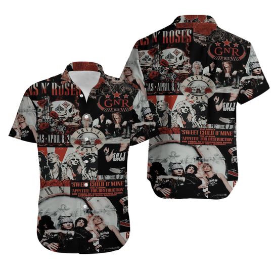 Guns N Roses Member Of Band 2024 Summer Trend Fan Gifts Hawaiian Shirt