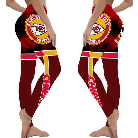 Kansas Chiefs Yoga Pants, Kansas Chiefs Leggings, Kansas Chiefs Football Leggings