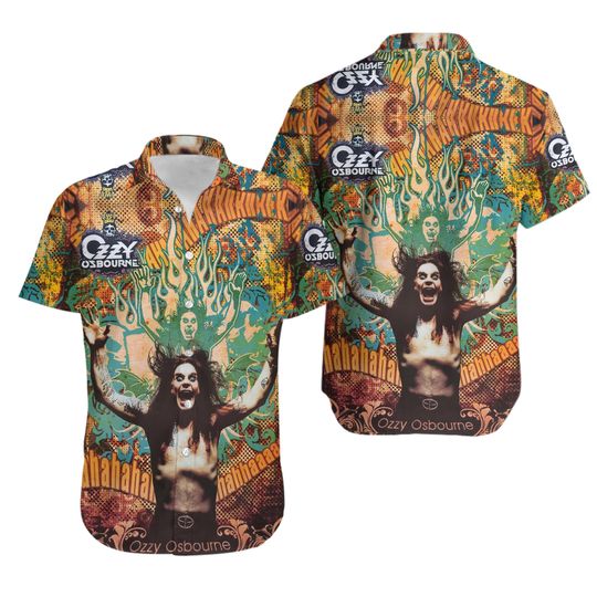Ozzy Osbourne 3D Shirt, Button Down Full Size
