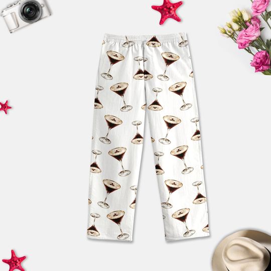 Espresso Martini Pajamas Pants, Espresso Martini Pajamas Set, Espresso Martini Party Gift, Espresso Martini Pyjamas Pants